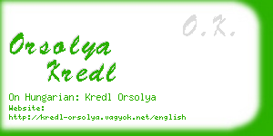 orsolya kredl business card